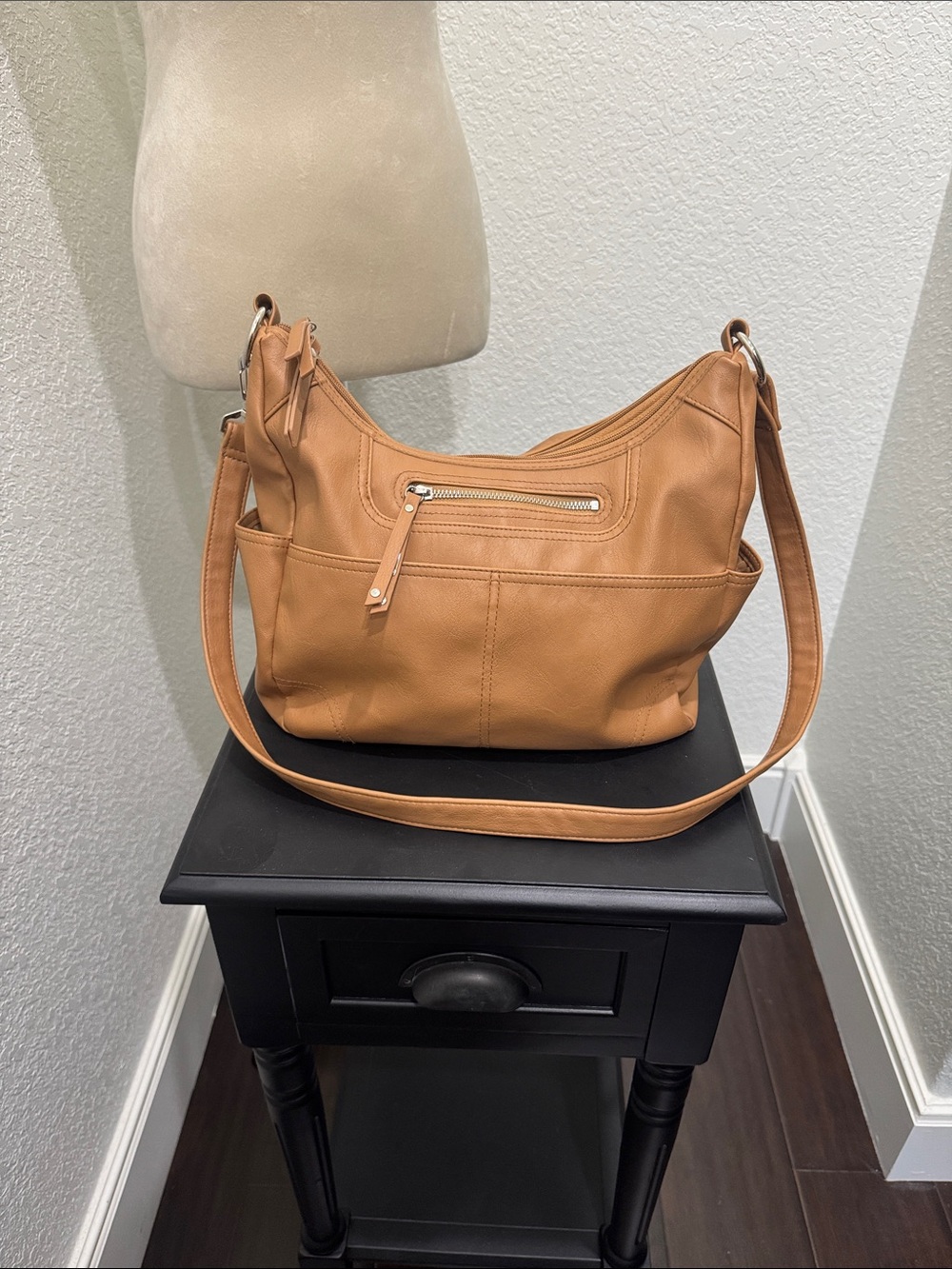 Kim Rogers Tan Leather Shoulder Bag